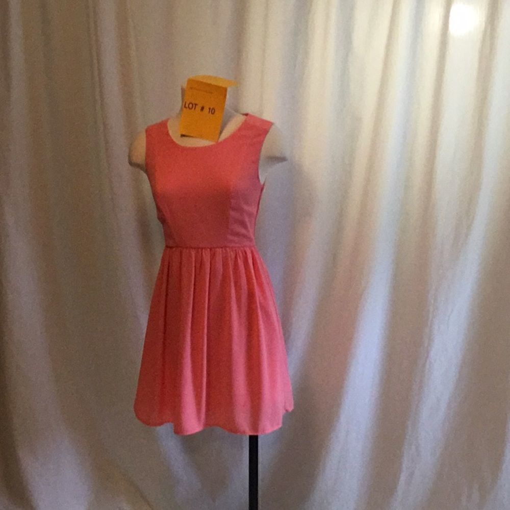 Salmon skater style dress in small by FOREVER 21